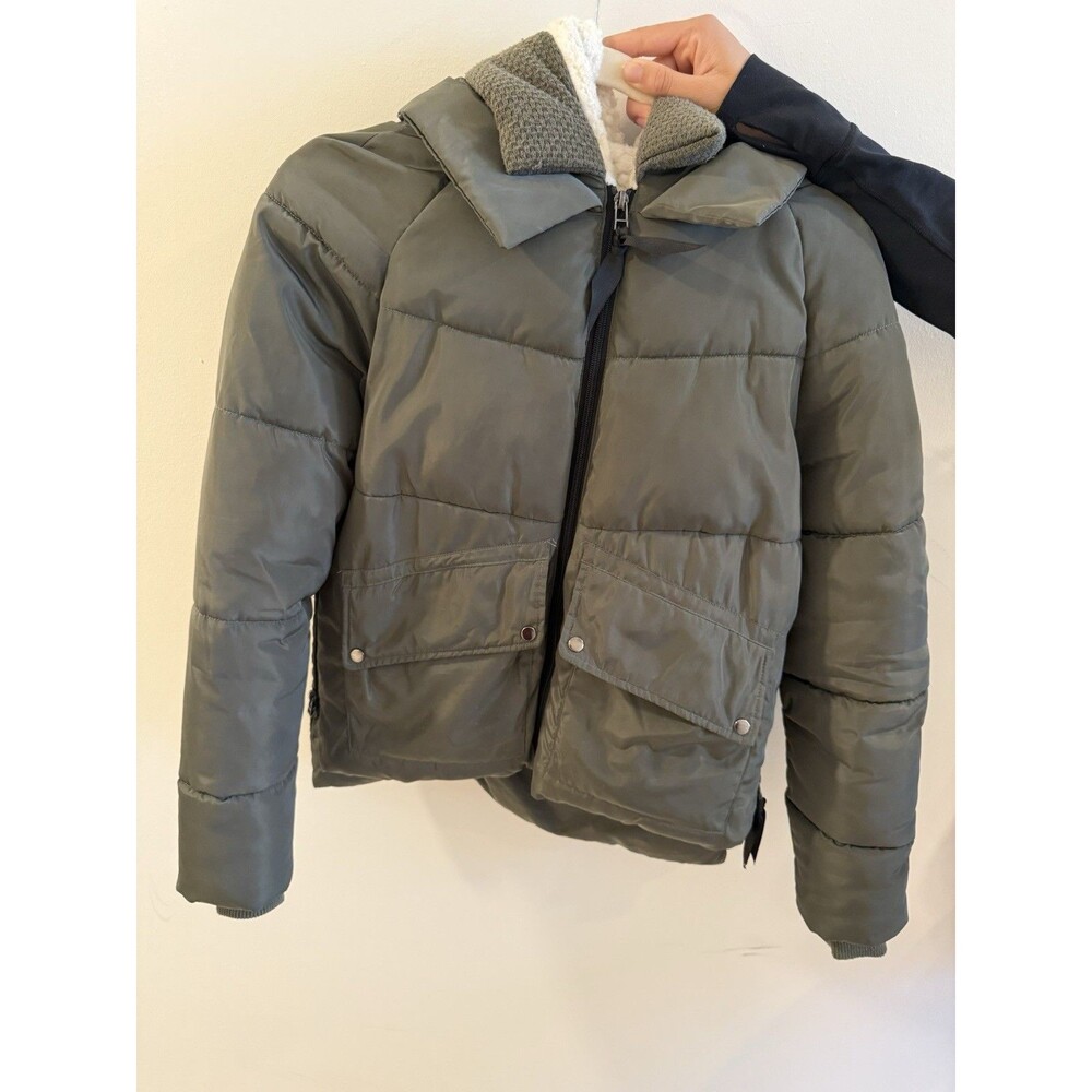 Anna Cai New York Women's Green Hooded Zip Lined Puffer Jacket, Size S